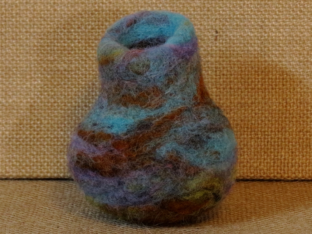 Needle Felted Wool Vessel Andromeda Designs