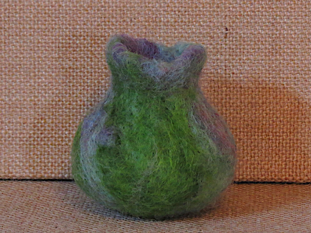 Needle Felted Wool Vessel Andromeda Designs