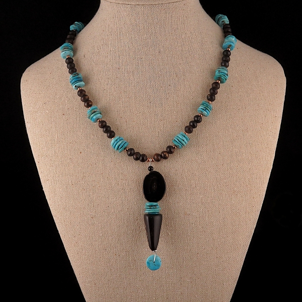 Antler and Turquoise Necklace