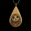 Short Eared Owl on Quarter Sawn Ash Wood Pendant
