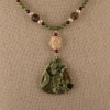 Rainforest Jasper Necklace, Smokey Quartz, Turquoise, Garnet, Pearl Rainforest Jasper Necklace, Smokey Quartz, Turquoise, Garnet, Pearl