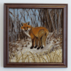 Red Fox Needle Felted Wool Painting
