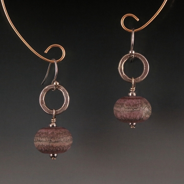 Artisan Lampwork Hill Tribe Silver Earrings